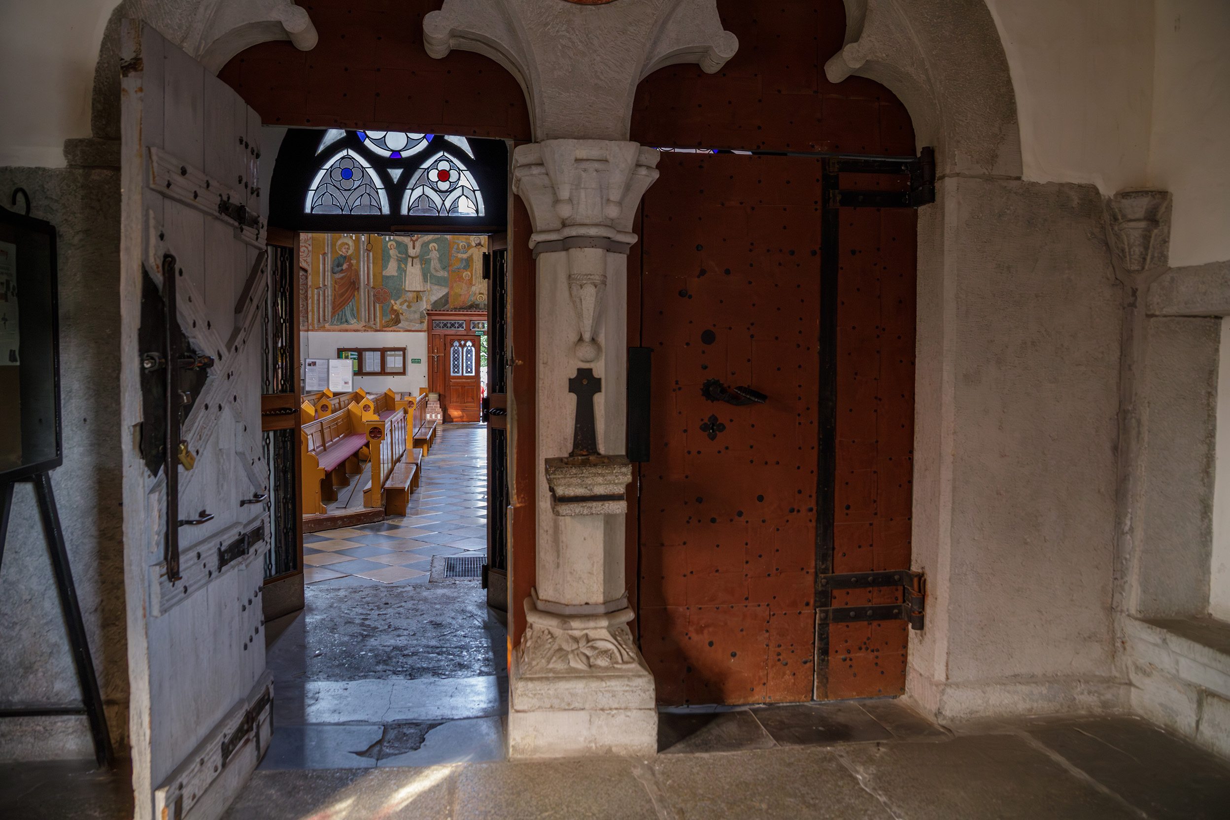 wejście do Konkatedry św. Jana Ewangelisty w Kwidzynie