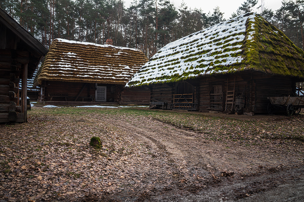 skansen w kolbuszowej - zabytkowa zabudowa wiejska