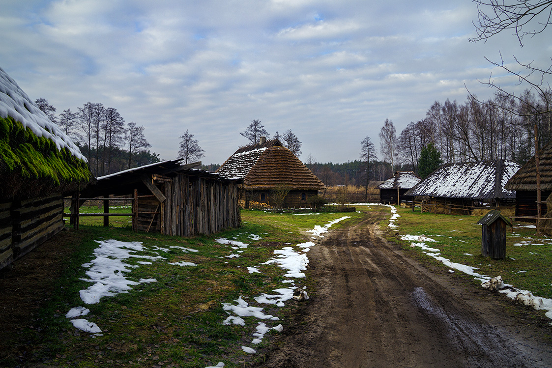 skansen w kolbuszowej - zabytkowa zabudowa wiejska